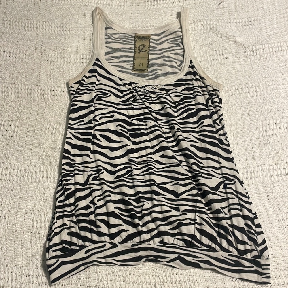 Comfy Flattering Zebra Tank